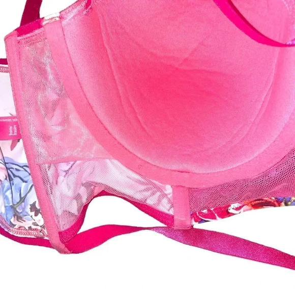 VICTORIA'S SECRET X MARY KATRANTZOU  FLORAL LIMITED EDITION LONG LINE BRA 32D - Picture 10 of 12